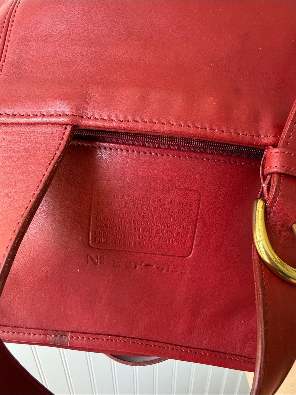 Vintage red leather coach waverly bag - Picture 6 of 7
